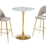 Pink Bar Table with Gold Legs