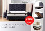 Complete Pack LUNA Storage Bed + 20cm Mattress - Image 2