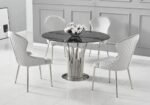EVE Round Black Marble Dining Table