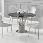 EVE Round Black Marble Dining Table
