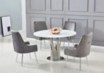 EVE White Marble Round Dining Table