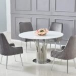 EVE White Marble Round Dining Table