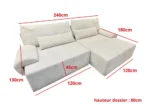 Convertible and Reversible Corner Sofa - Image 9