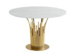 EVE White Marble Round Dining Table - Image 3