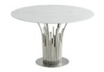 EVE White Marble Round Dining Table - Image 2