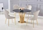 EVE Round Black Marble Dining Table - Image 2