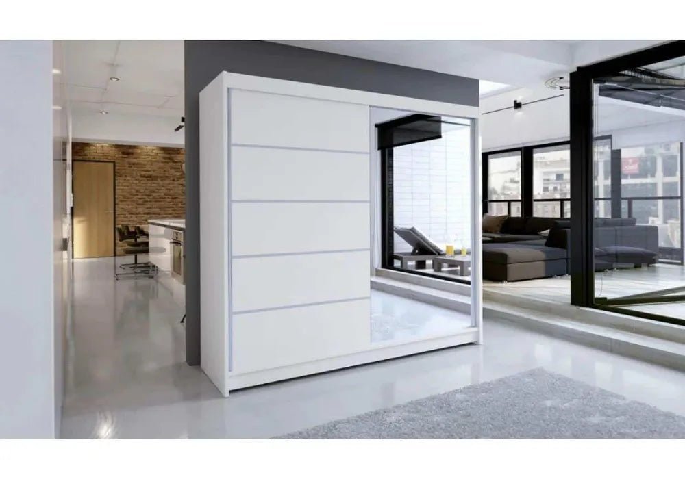 Sliding door wardrobe Lyon, 160cm wide
