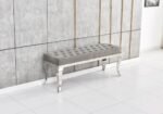 Baroque Bench with Silver Legs - Image 3