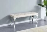 Baroque Bench with Silver Legs