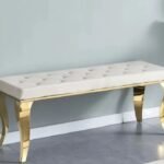 Baroque Bench with Gold Legs