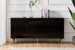 Baroque Lacquered Buffet with Gold Legs