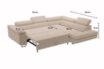 Tony Convertible Corner Sofa - Image 5