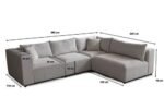 Azra Modular Chenille Sofa, Off-White - Image 7