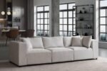 Azra Modular Chenille Sofa, Off-White - Image 3