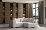 Azra Modular Sofa in Off-White Velvet - Image 4