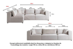 Azra Modular Sofa in Off-White Velvet - Image 12