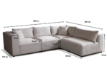 Azra Modular Sofa in Off-White Velvet - Image 11