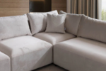 Azra Modular Sofa in Off-White Velvet - Image 8