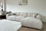 Cloud Sofa in Marbella Cream and Anthracite Fabric - Image 2