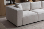 Elegance Chenille Modular Sofa Off-White 4+1 Ottoman - Image 4