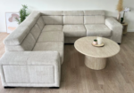 Karola Convertible Sofa in Marbella Cream and Anthracite Fabric - Image 3