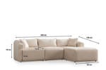 Mila Modular Sofa in Marbella Cream Fabric - Image 5