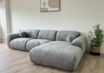 Cloud Sofa in Marbella Cream and Anthracite Fabric - Image 7