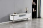 Casa Padrino luxury white TV stand with storage - Image 2