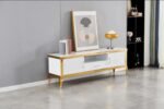 Casa Padrino luxury white TV stand with storage