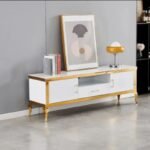 Casa Padrino luxury white TV stand with storage