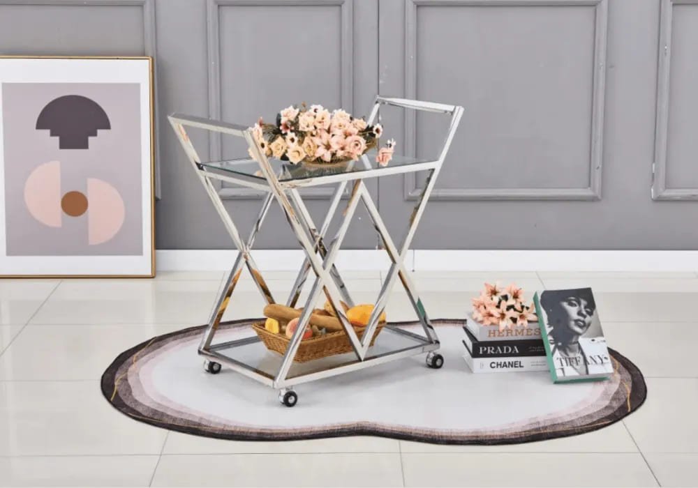 Transparent Chrome Triangle Trolley