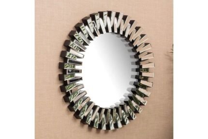 Christopher Knight Home Circular Wall Mirror Elaina, Clear/Mirror