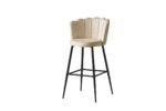 E Nymphea bar stool, metal and velvet