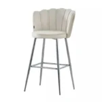 E Bar stool nymphea Velvet Chrome