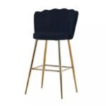 E Bar Stool in Golden velvet nymphea