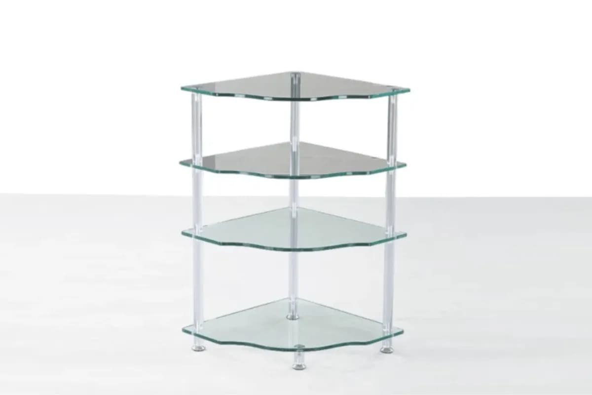 Elizabeth Pedestal Table, Clear Glass
