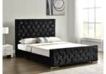 PRESTIGE UPHOLSTERED BED WITH DIAMOND VELVET 140/190