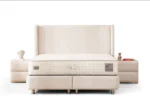 COCO White Off-White Storage Bed - Velvet