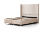COCO White Off-White Storage Bed - Velvet - Image 5