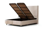 COCO White Off-White Storage Bed - Velvet - Image 4