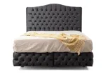 Paris Velvet Storage Bed with Upholstered Headboard 140x190 - Image 2