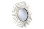 SEI Trevella Round Oversized Sunburst Wall Mirror in Champagne Gold - Image 2