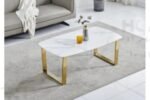 Lola Coffee Table, Gold Marble