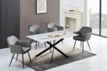 Jessica Rectangular Dining Table with Black Metal Legs - Image 3