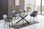 Jessica Rectangular Dining Table with Black Metal Legs - Image 2