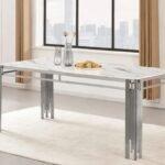 Flute Manager Table Chrome Legs