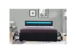 Storage Drawers Bed with LED Lights Black - Image 5