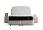 Jade Chenille Off-White Storage Bed