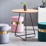 ALMA Pouf Gold Design Velvet