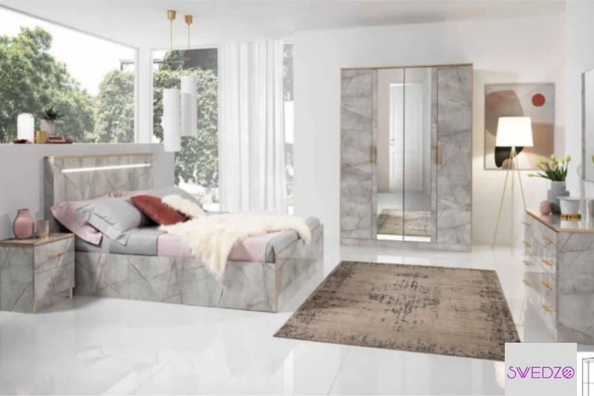 Alice Complete Bedroom Set with Bed Base